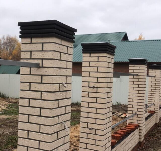 Колпак Zking Бона ХайТек Коричневый на столб 1.5х1.5 кирпича (385х385мм) в Иркутске фото