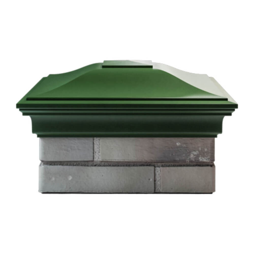 Колпак Zking Монблан Зеленый на столб 1.5х1.5 еврокирпича 0.7НФ (355х355мм) Иркутск фото