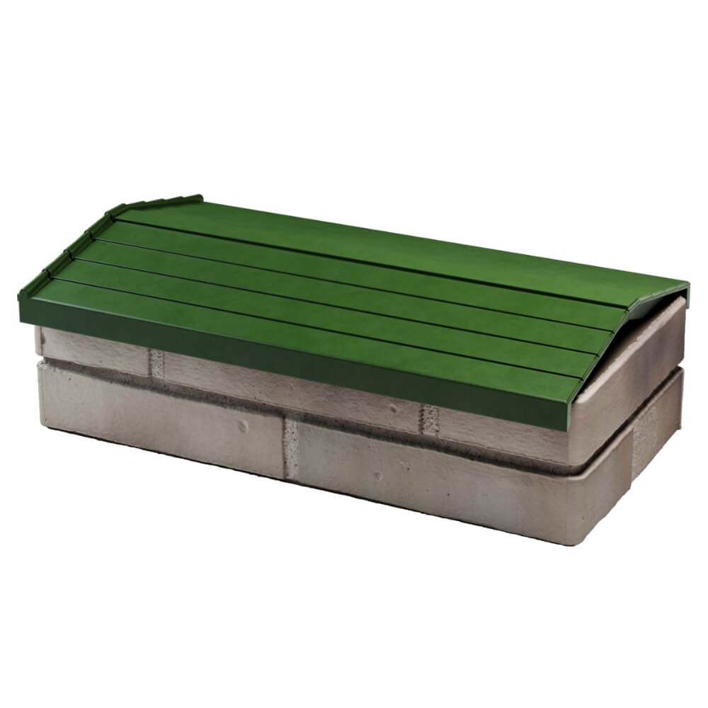 Парапет Zking Бона ХайТек Зеленый с посадкой на 1 кирпич (200/225/255мм) в Иркутске фото