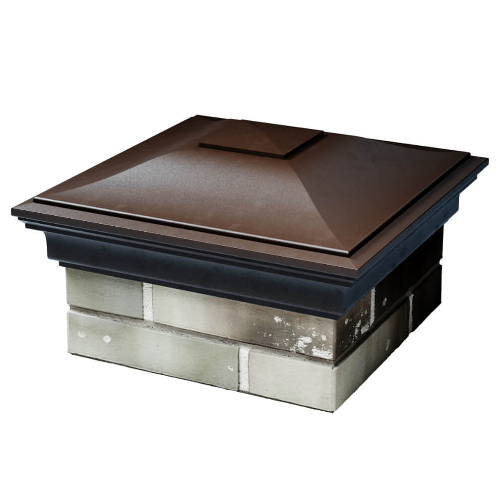 Колпак Zking Монблан Коричневый на столб 1.5х1.5 кирпича (385х385мм) в Иркутске фото