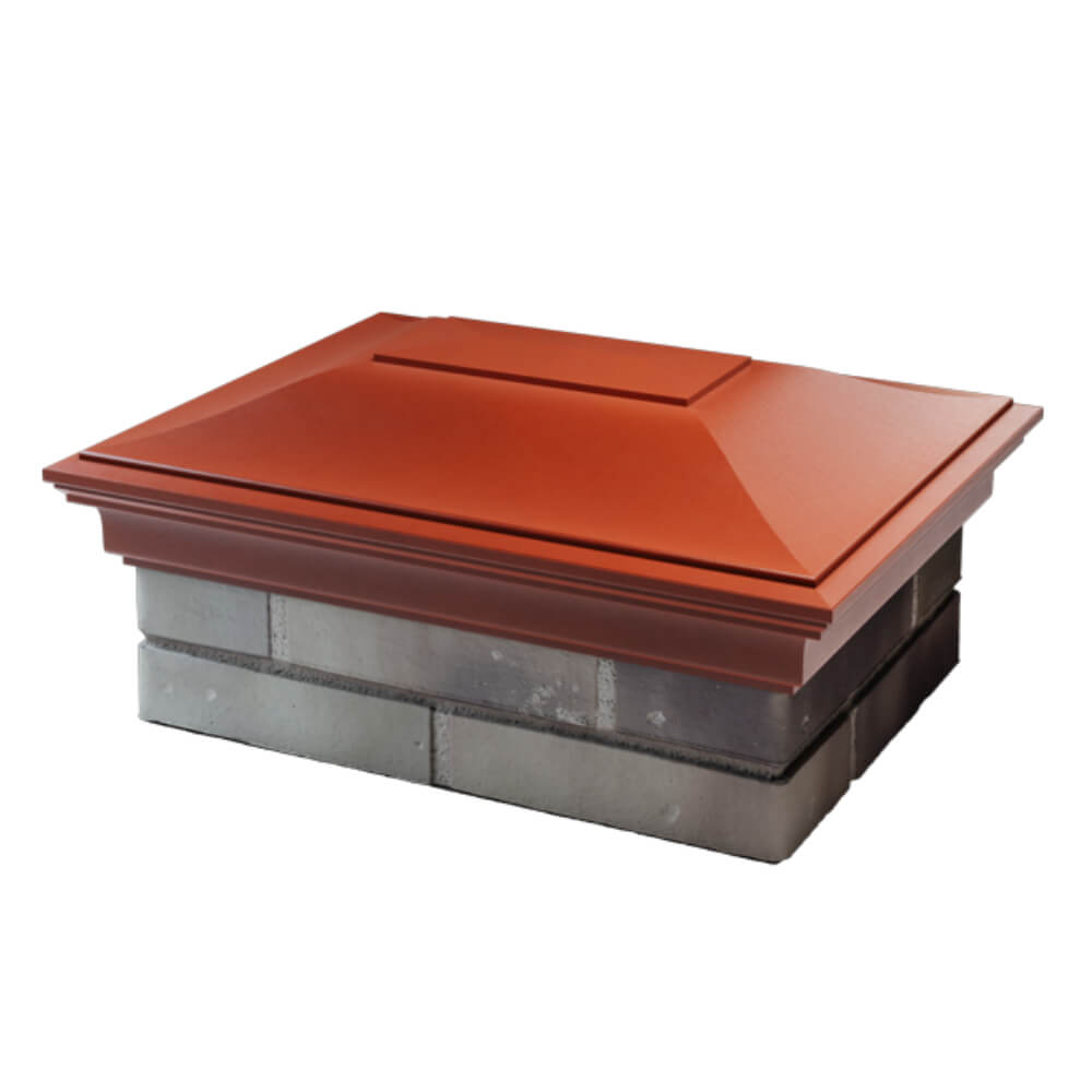 Колпак Zking Монблан Красный на столб 2х1.5 кирпича (515х385мм) в Иркутске фото