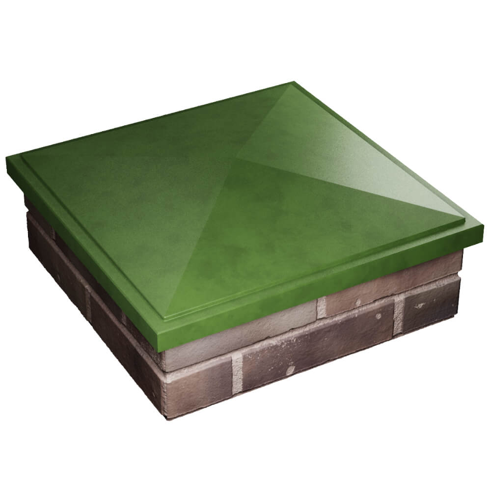 Колпак Zking БонаМоно Зеленый на столб 2х2 кирпича (515х515, 530х530мм) в Иркутске фото