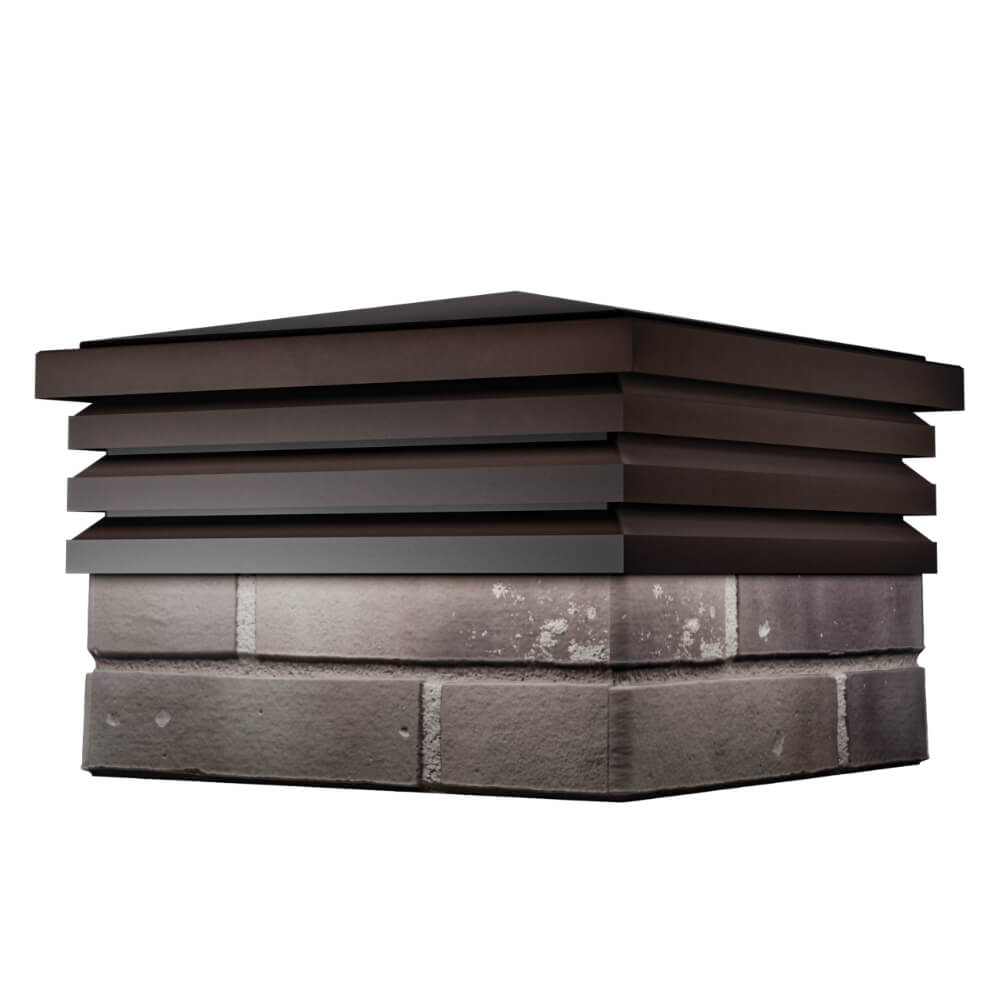 Колпак Zking Бона ХайТек Коричневый на столб 1.5х1.5 кирпича (385х385мм) в Иркутске фото