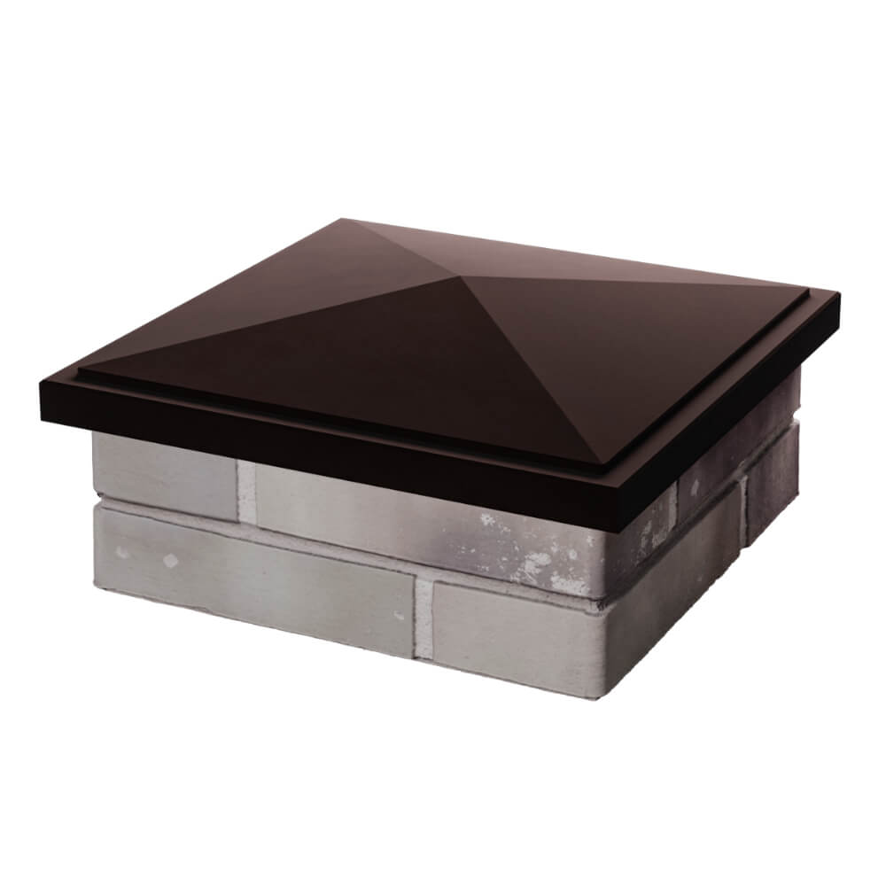 Колпак Zking БонаМоно Коричневый на столб 1.5х1.5 кирпича (385х385, 400х400мм) в Иркутске фото