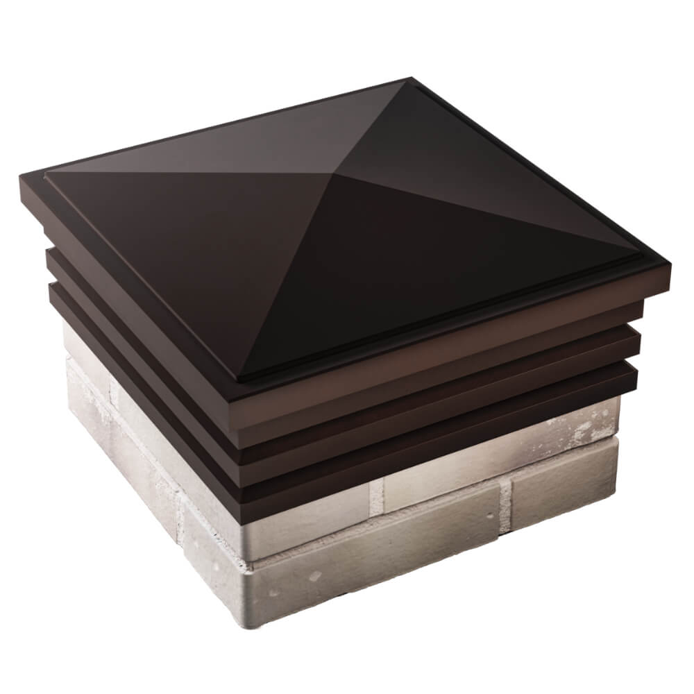 Колпак Zking Бона ХайТек Коричневый на столб 1.5х1.5 кирпича (385х385мм) в Иркутске фото