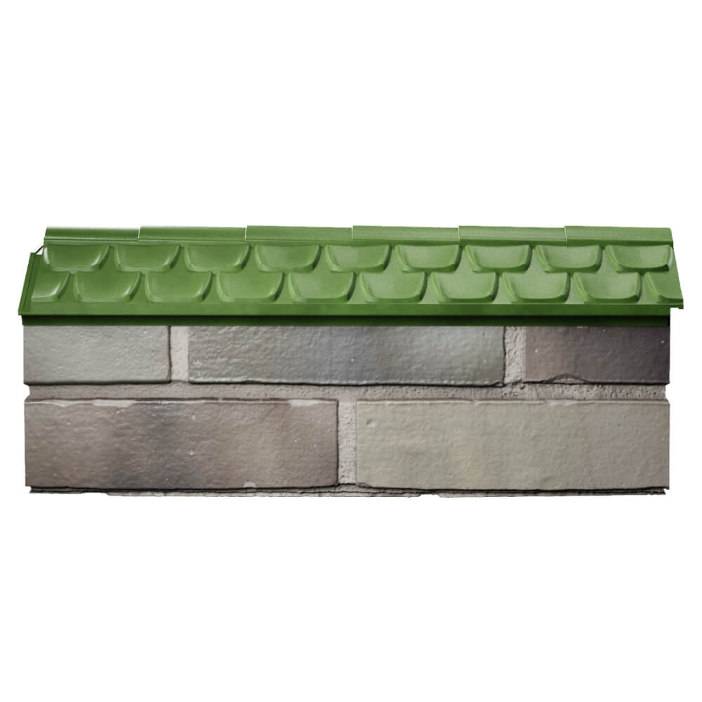 Парапет Zking Эльбрус Зеленый с посадкой на 0.5 кирпича (130мм) в Иркутске фото