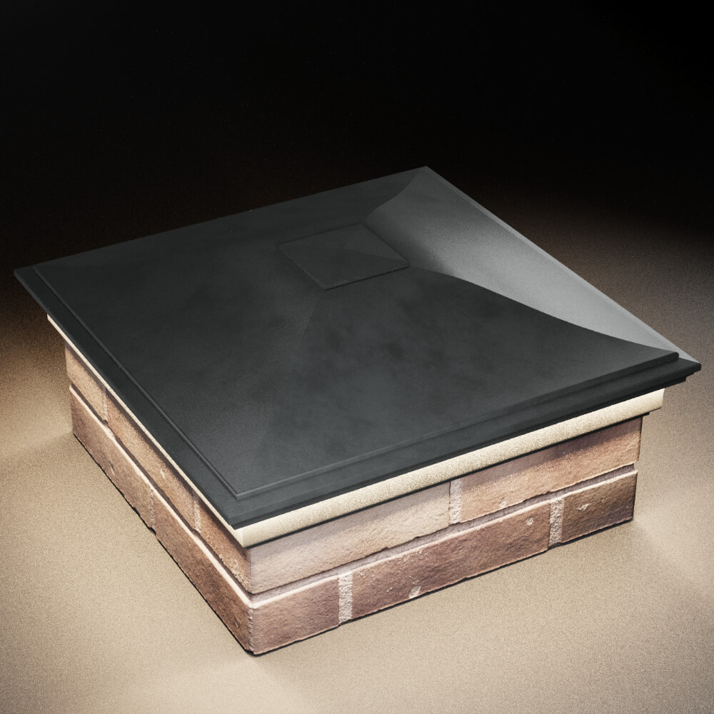 Колпак Zking Монблан Серый на столб 2х2 кирпича (515х515мм) c подсветкой в Иркутске фото