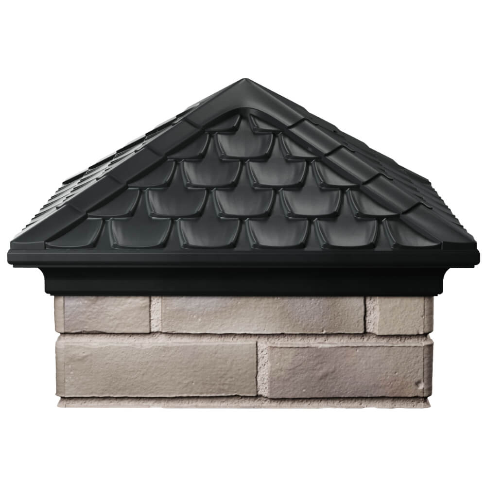 Колпак Zking Эльбрус Черный на столб 1.5х1.5 кирпича (385х385мм) Иркутск фото