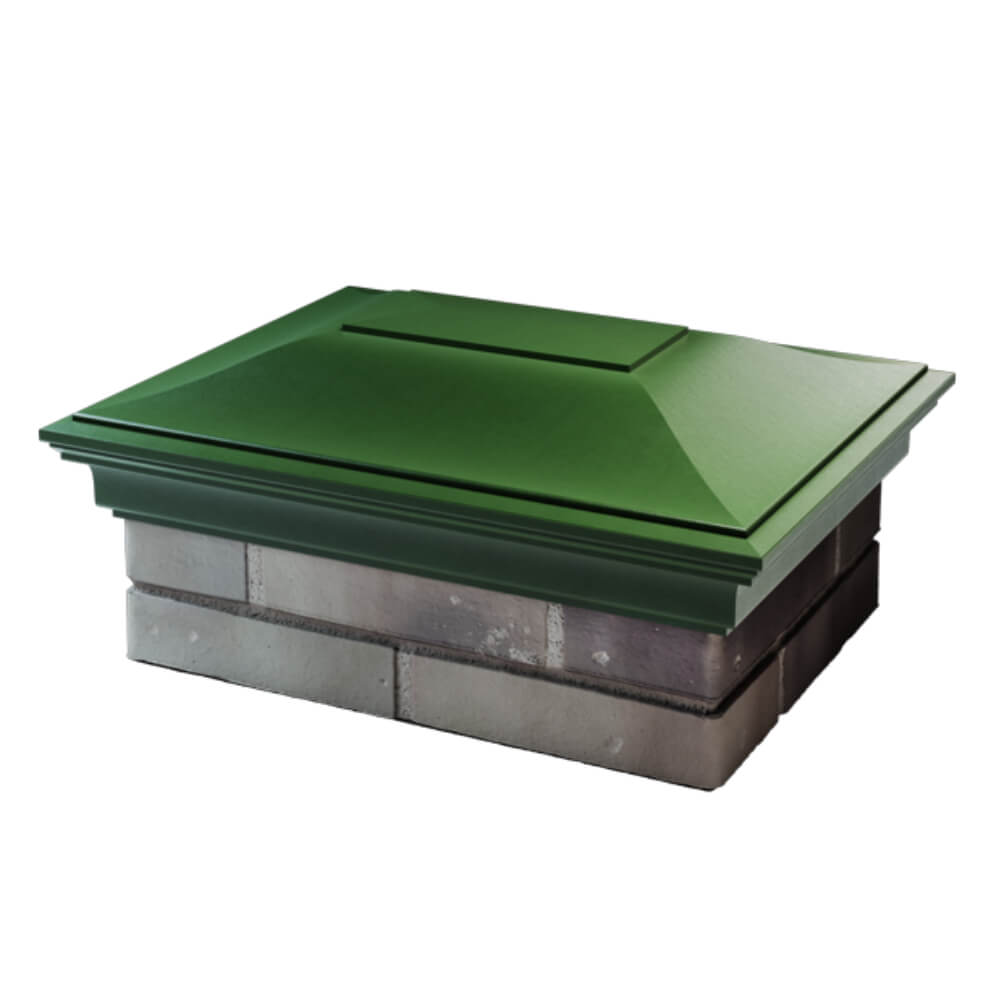 Колпак Zking Монблан Зеленый на столб 2х1.5 кирпича (515х385мм) в Иркутске фото