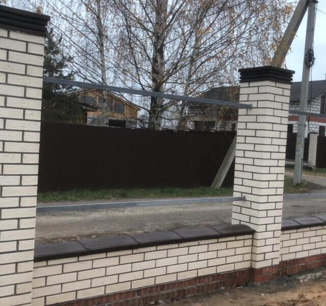 Колпак Zking Бона ХайТек Коричневый на столб 1.5х1.5 кирпича (385х385мм) в Иркутске фото