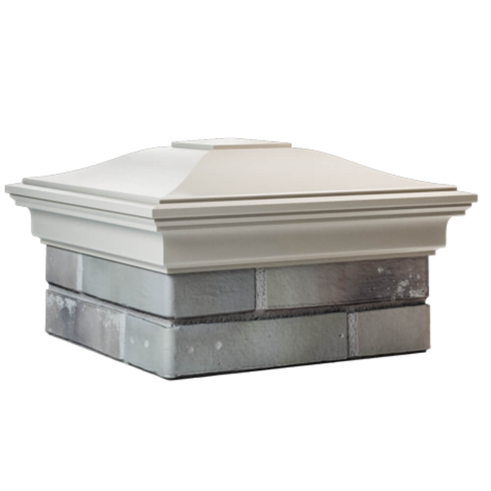 Колпак Zking Монблан Бежевый на столб 1.5х1.5 кирпича (385х385мм) в Иркутске фото