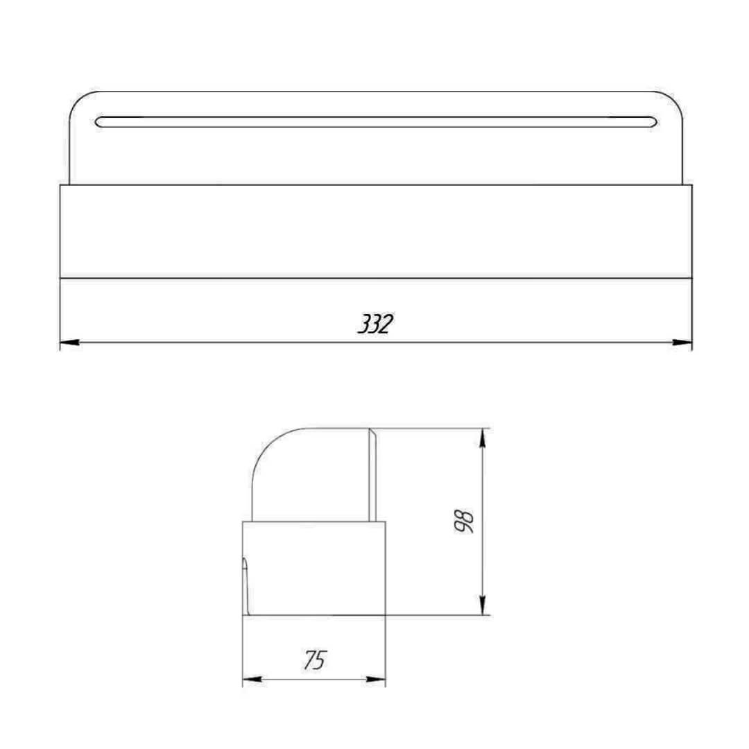LED Светильник для шаговой плиты STONE Графитовый Серый 330х75х98мм в Иркутске фото