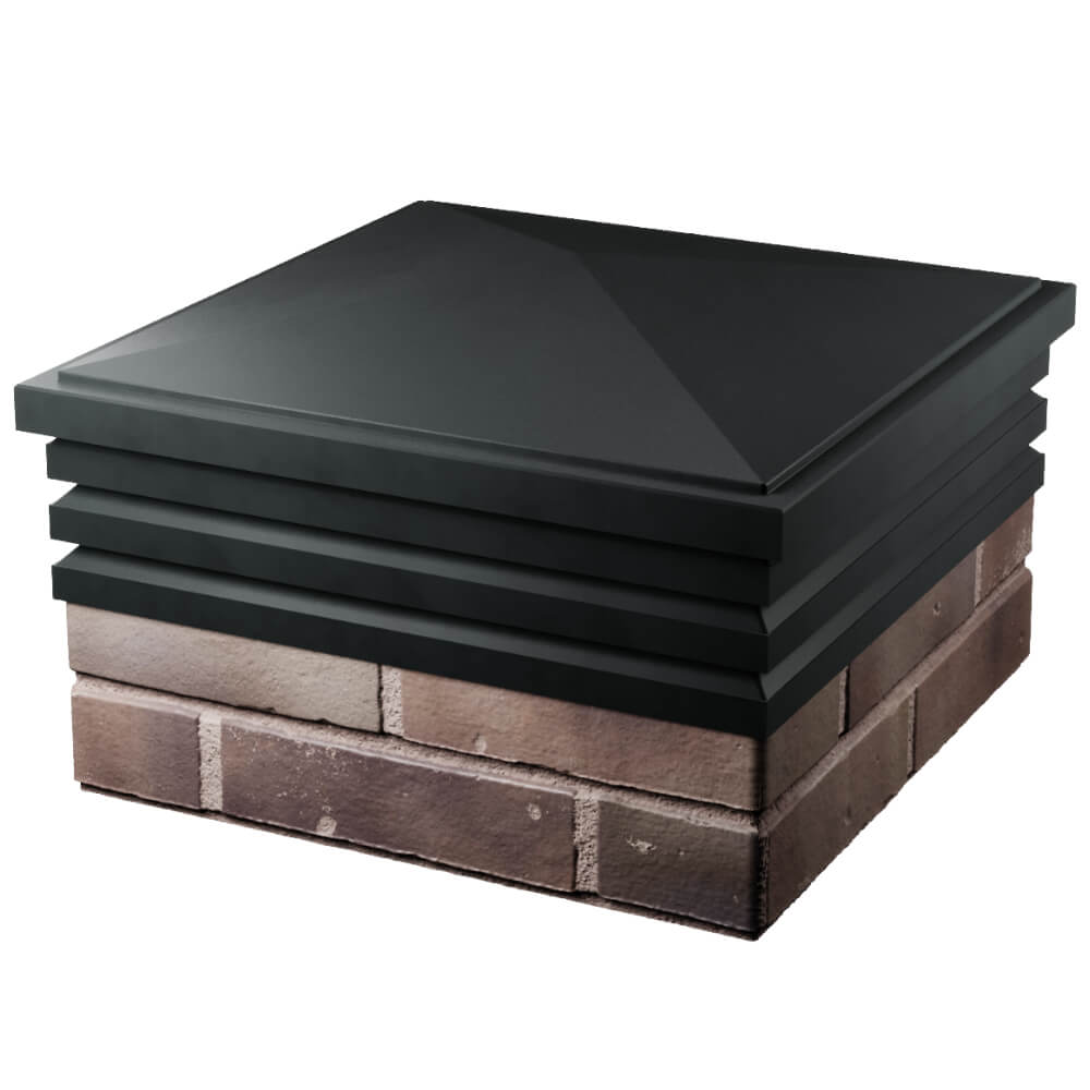 Колпак Zking Бона ХайТек Черный на столб 2х2 кирпича (513х513мм) в Иркутске фото