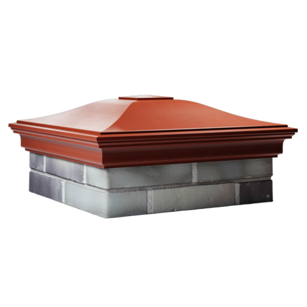 Колпак Zking Монблан Красный на столб 2х2 кирпича (515х515мм) в Иркутске фото