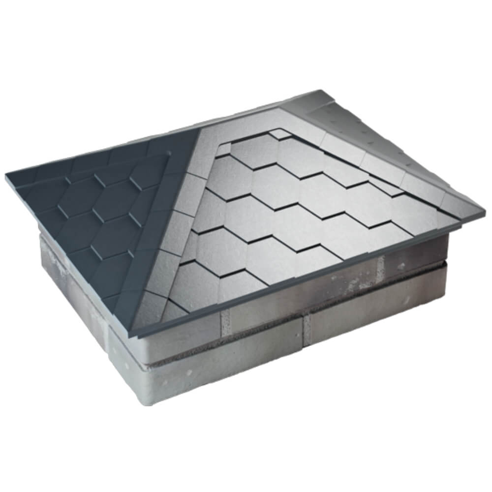 Колпак Zking Эверест Серый на столб 2х1.5 кирпича (520х390мм) Иркутск фото