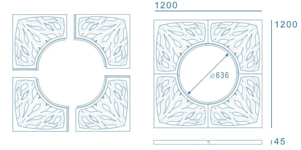 Приствольная решетка для дерева ZKING CRUST 1.2х1.2м Черная в Иркутске фото