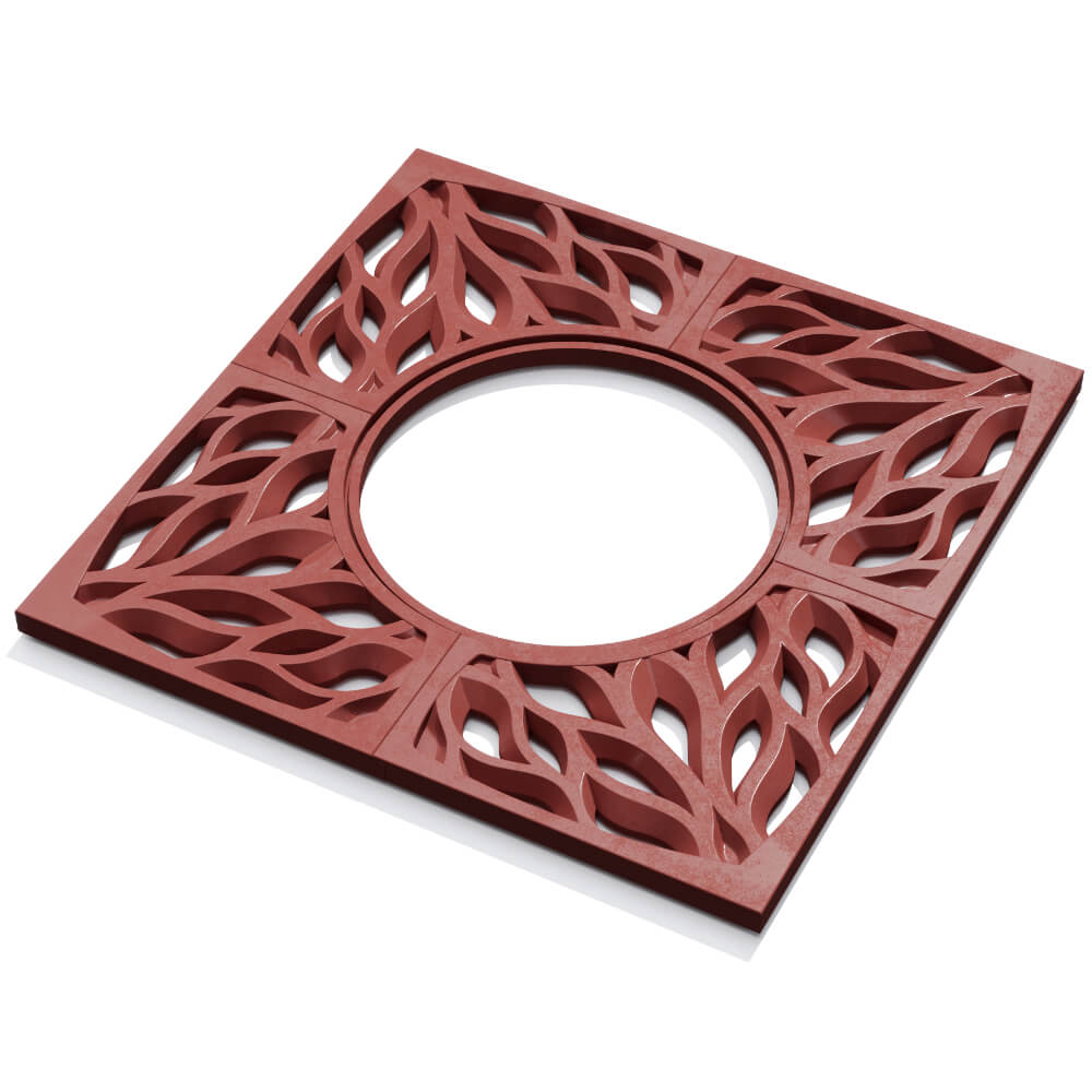 Приствольная решетка для дерева ZKING CRUST 1.2х1.2м Красная в Иркутске фото