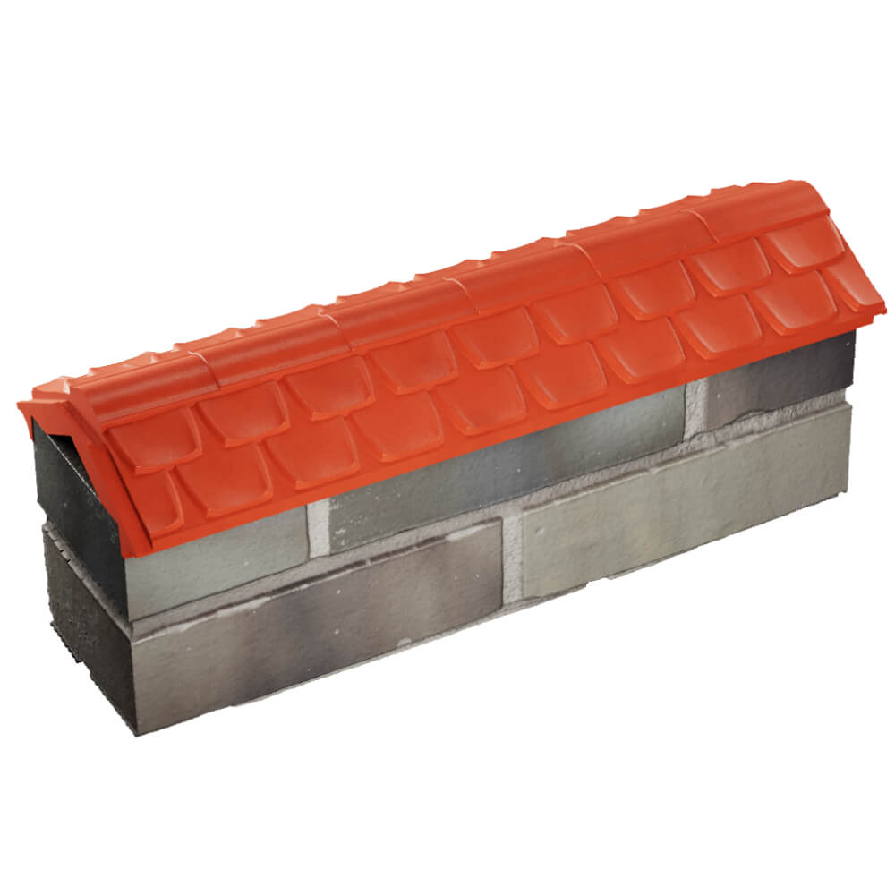 Парапет Zking Эльбрус Красный с посадкой на 0.5 кирпича (130мм) в Иркутске фото