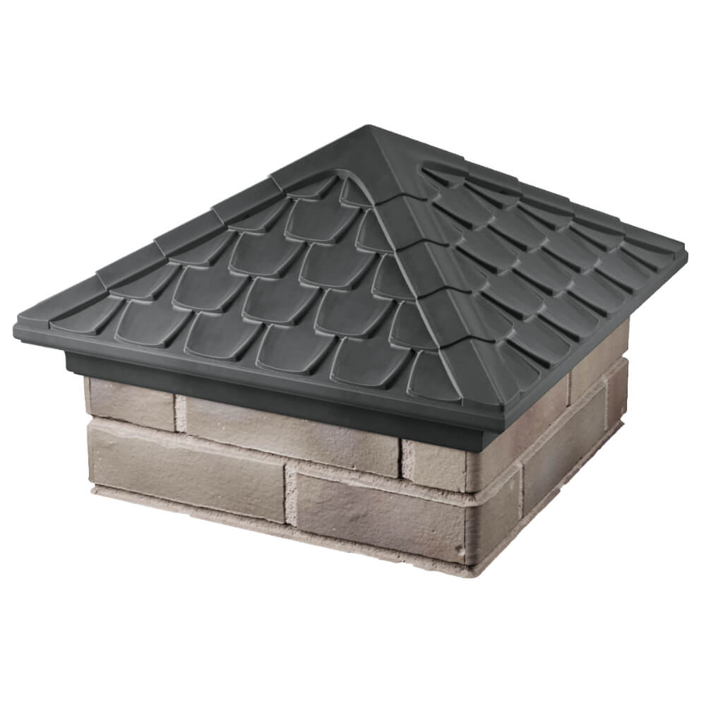 Колпак Zking Эльбрус Серый на столб 1.5х1.5 кирпича (385х385мм) в Иркутске фото