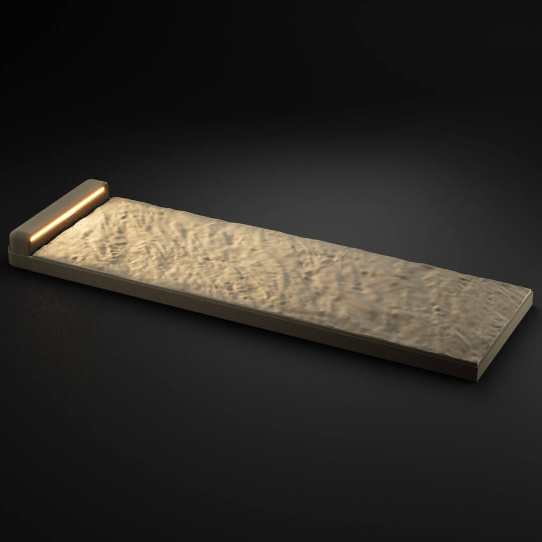 LED Светильник для шаговой плиты STONE Светлая Галька 330х75х98мм в Иркутске фото