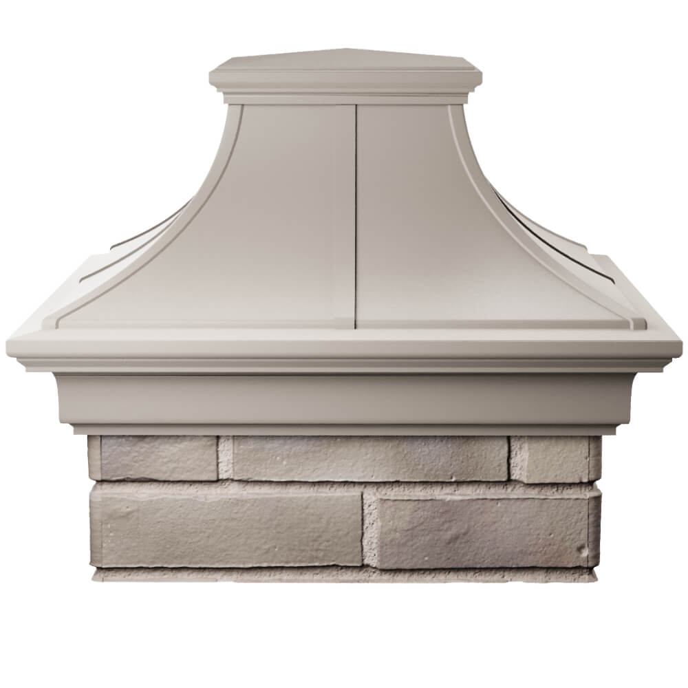 Колпак Zking Монблан Премиум Бежевый на столб 1.5х1.5 кирпича (385х385мм) Иркутск фото