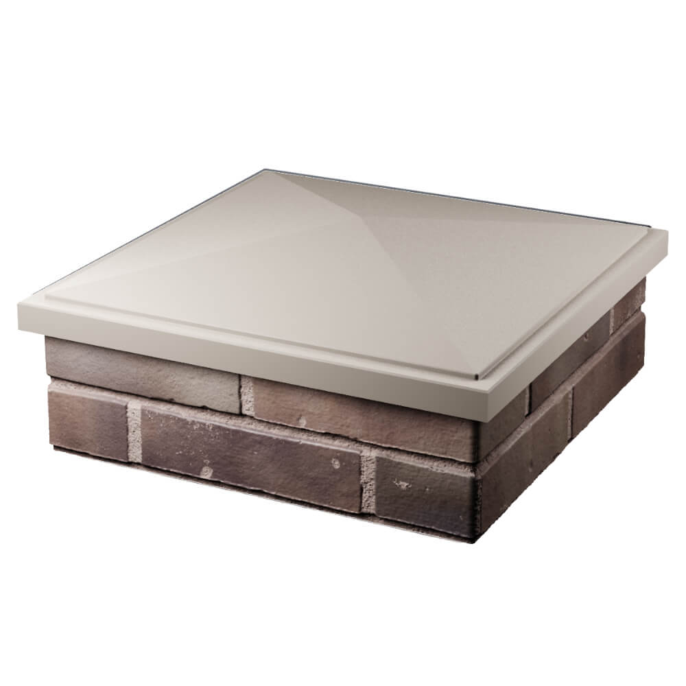 Колпак Zking БонаМоно Бежевый на столб 2х2 кирпича (515х515, 530х530мм) в Иркутске фото