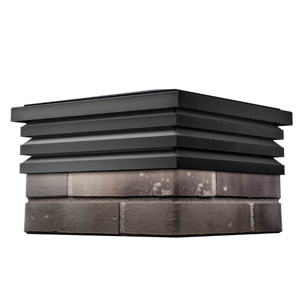 Колпак Zking Бона ХайТек Черный на столб 1.5х1.5 кирпича (385х385мм) в Иркутске фото