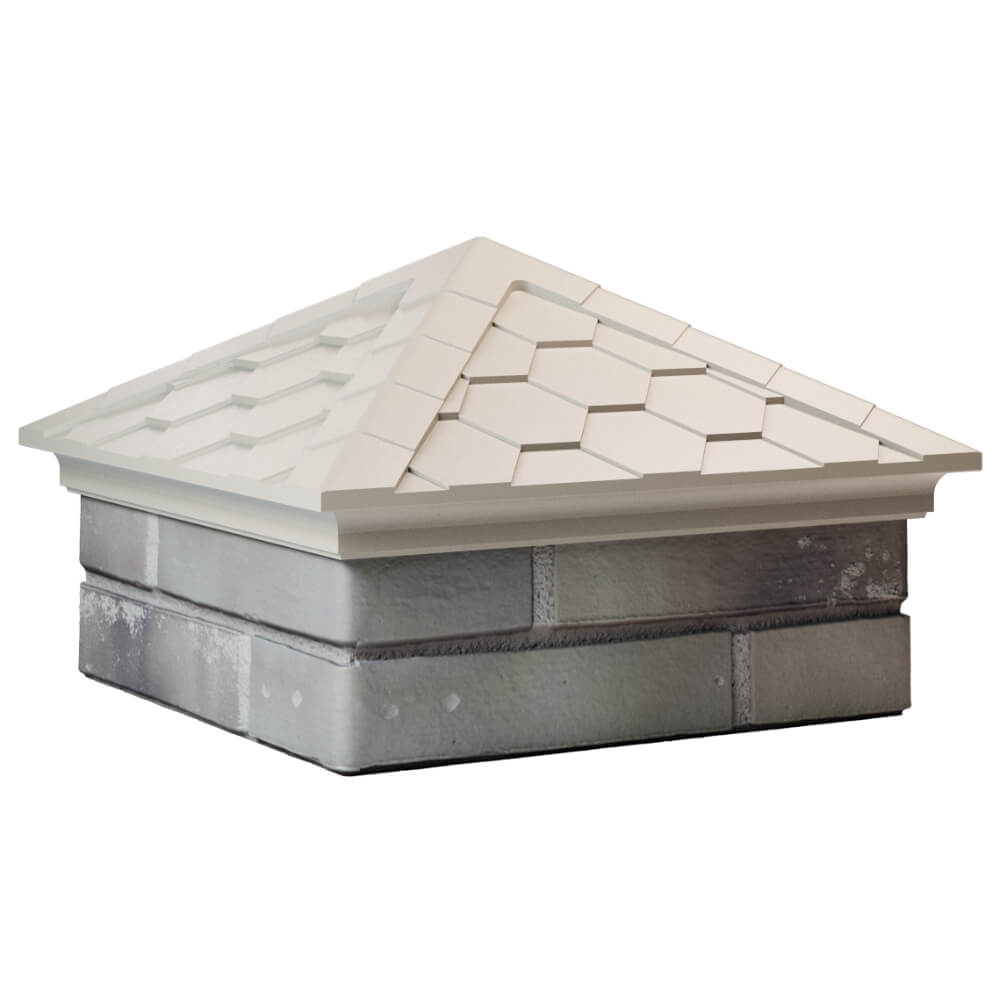 Колпак Zking Эверест Бежевый на столб 1.5х1.5 кирпича (390х390мм) в Иркутске фото