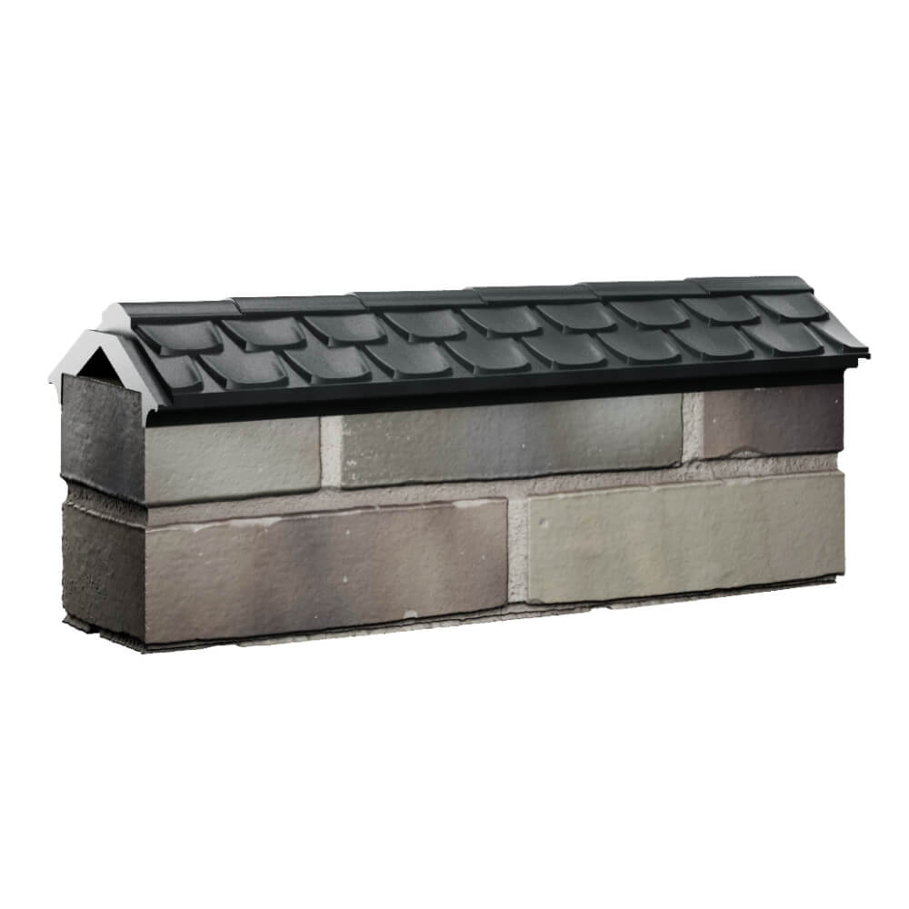 Парапет Zking Эльбрус Черный с посадкой на 0.5 кирпича (130мм) Иркутск фото