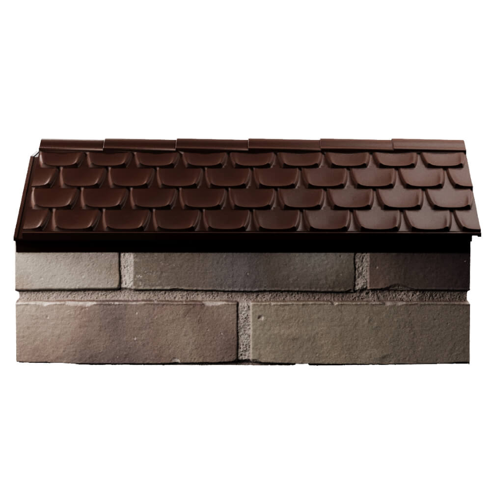 Парапет Zking Эльбрус Коричневый с посадкой на 1 кирпич (255мм) в Иркутске фото