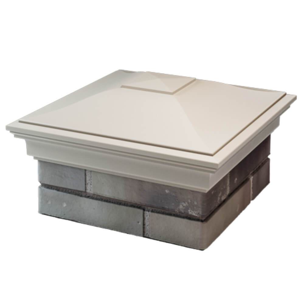 Колпак Zking Монблан Бежевый на столб 1.5х1.5 кирпича (385х385мм) в Иркутске фото