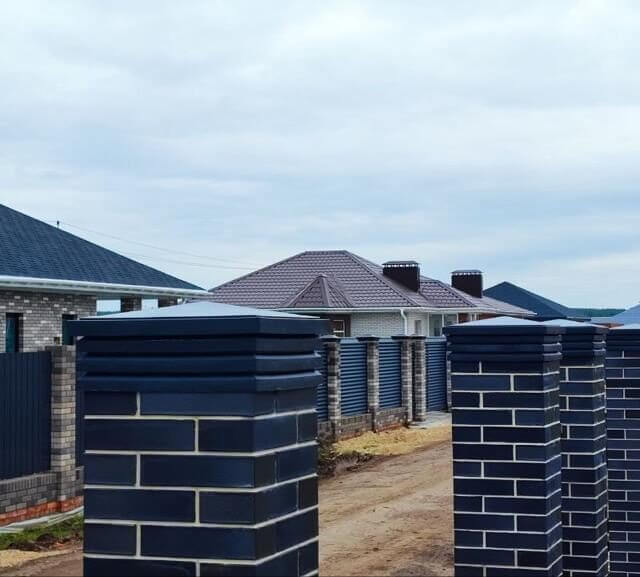 Колпак Zking Бона ХайТек Серый на столб 1.5х1.5 кирпича (385х385мм) в Иркутске фото