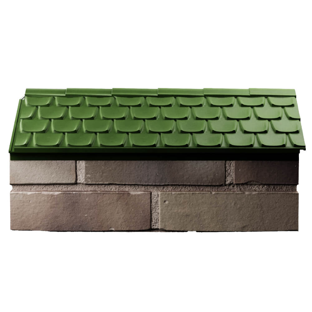 Парапет Zking Эльбрус Зеленый с посадкой на 1 кирпич (255мм) в Иркутске фото