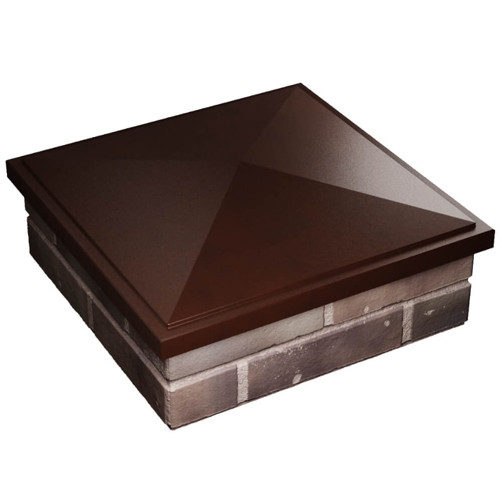 Колпак Zking БонаМоно Коричневый на столб 2х2 кирпича (515х515, 530х530мм) в Иркутске фото