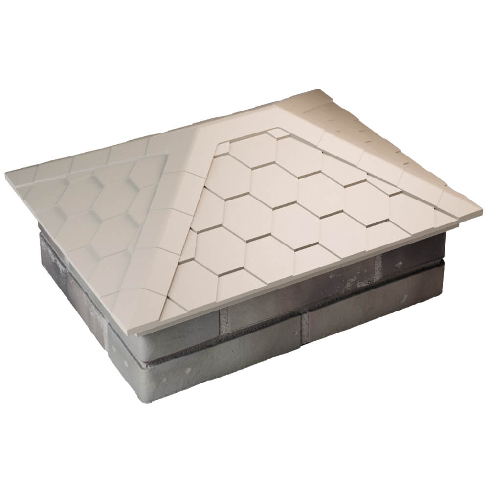 Колпак Zking Эверест Бежевый на столб 2х1.5 кирпича (520х390мм) Иркутск фото