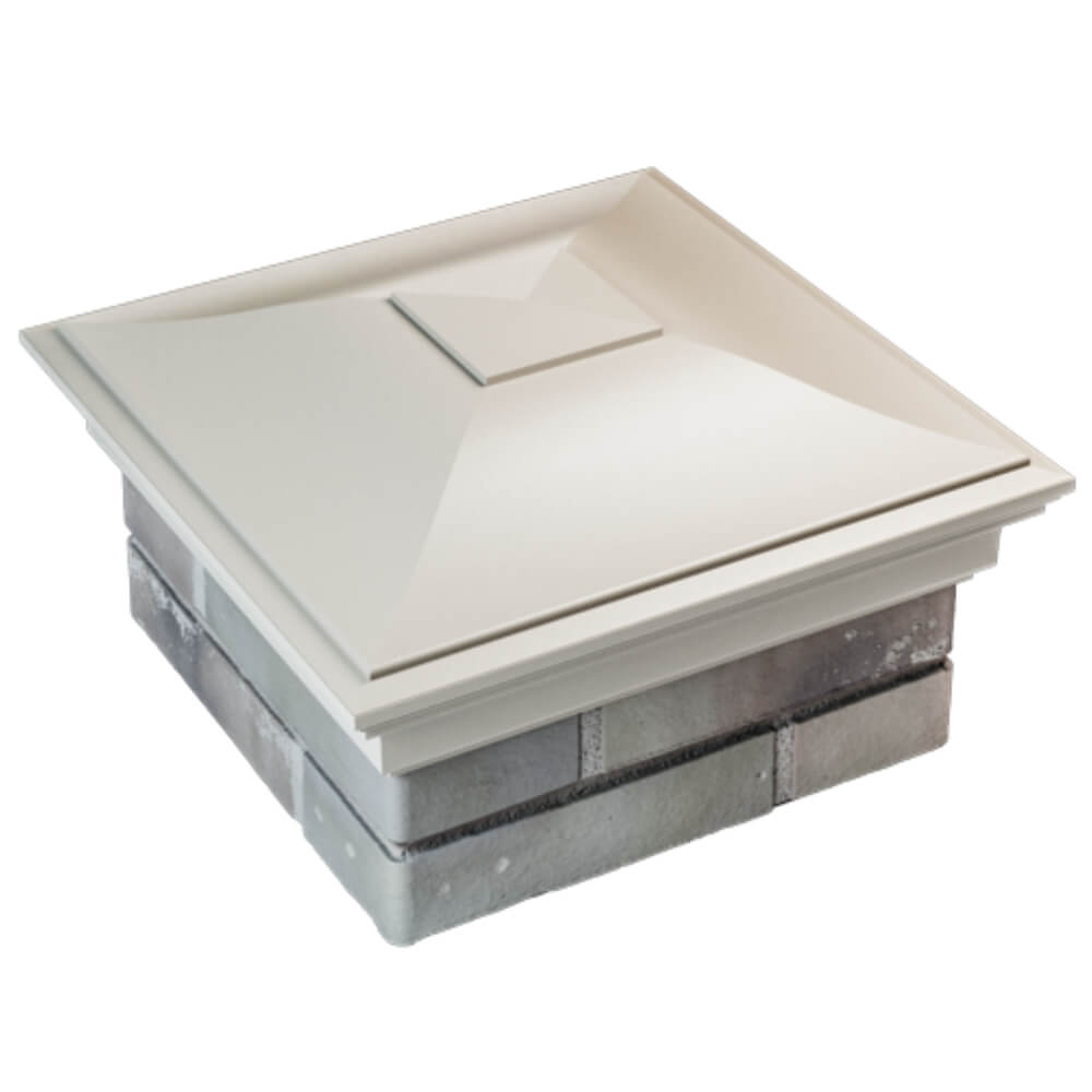 Колпак Zking Монблан Бежевый на столб 1.5х1.5 кирпича (385х385мм) в Иркутске фото