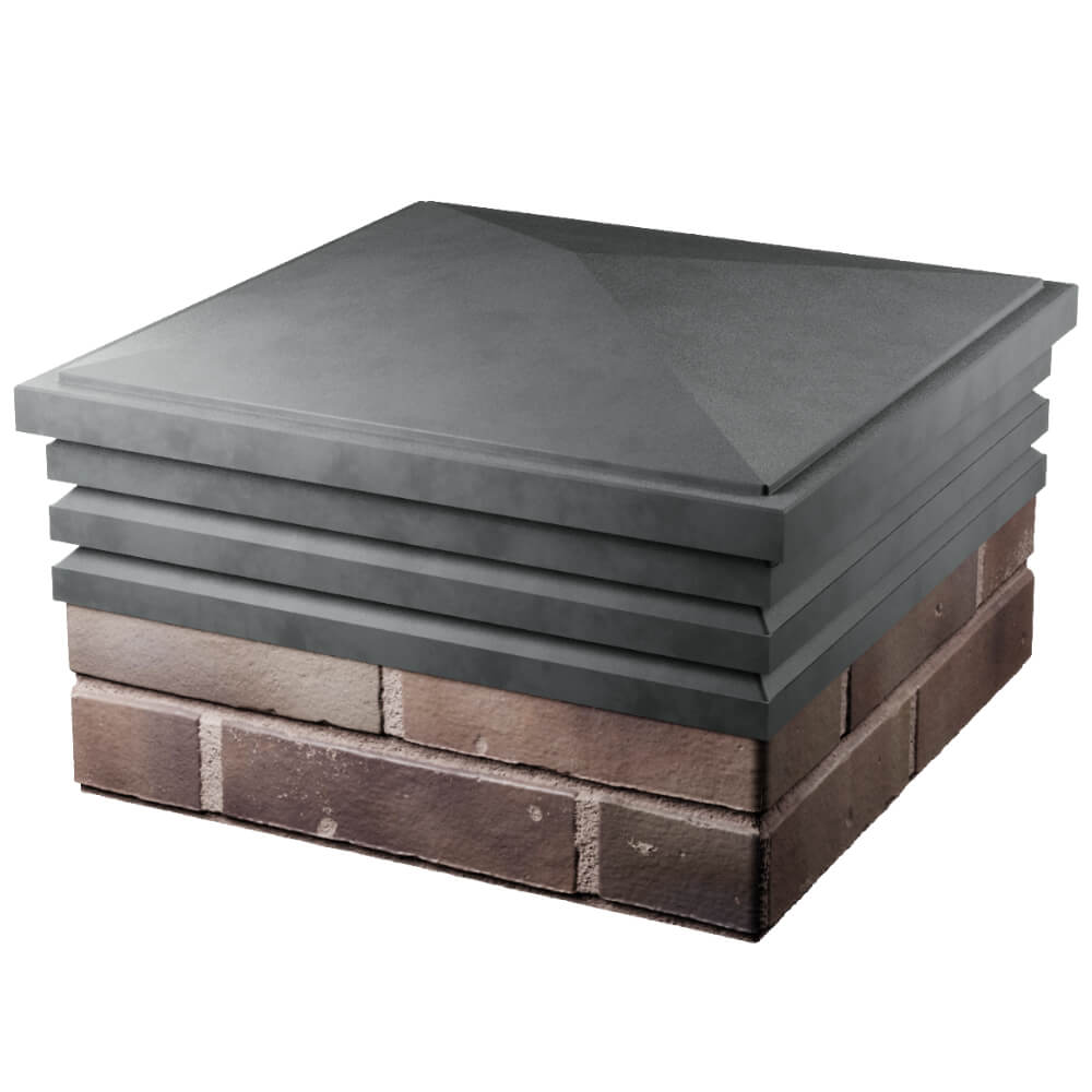 Колпак Zking Бона ХайТек Серый на столб 2х2 кирпича (513х513мм) в Иркутске фото