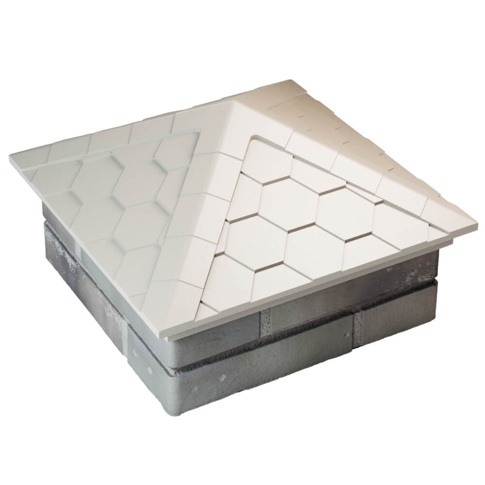 Колпак Zking Эверест Бежевый на столб 1.5х1.5 кирпича (390х390мм) в Иркутске фото