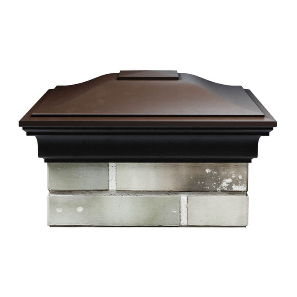 Колпак Zking Монблан Коричневый на столб 1.5х1.5 еврокирпича 0.7НФ (355х355мм) Иркутск фото