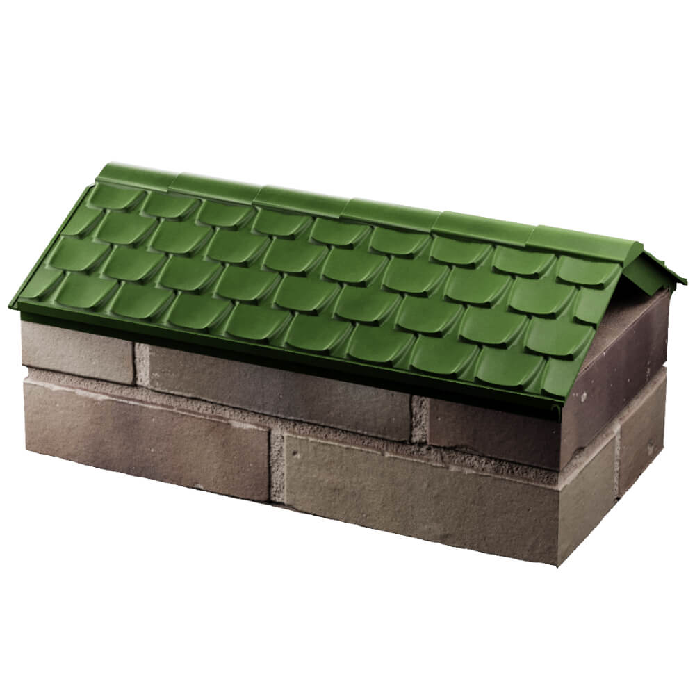 Парапет Zking Эльбрус Зеленый с посадкой на 1 кирпич (255мм) в Иркутске фото