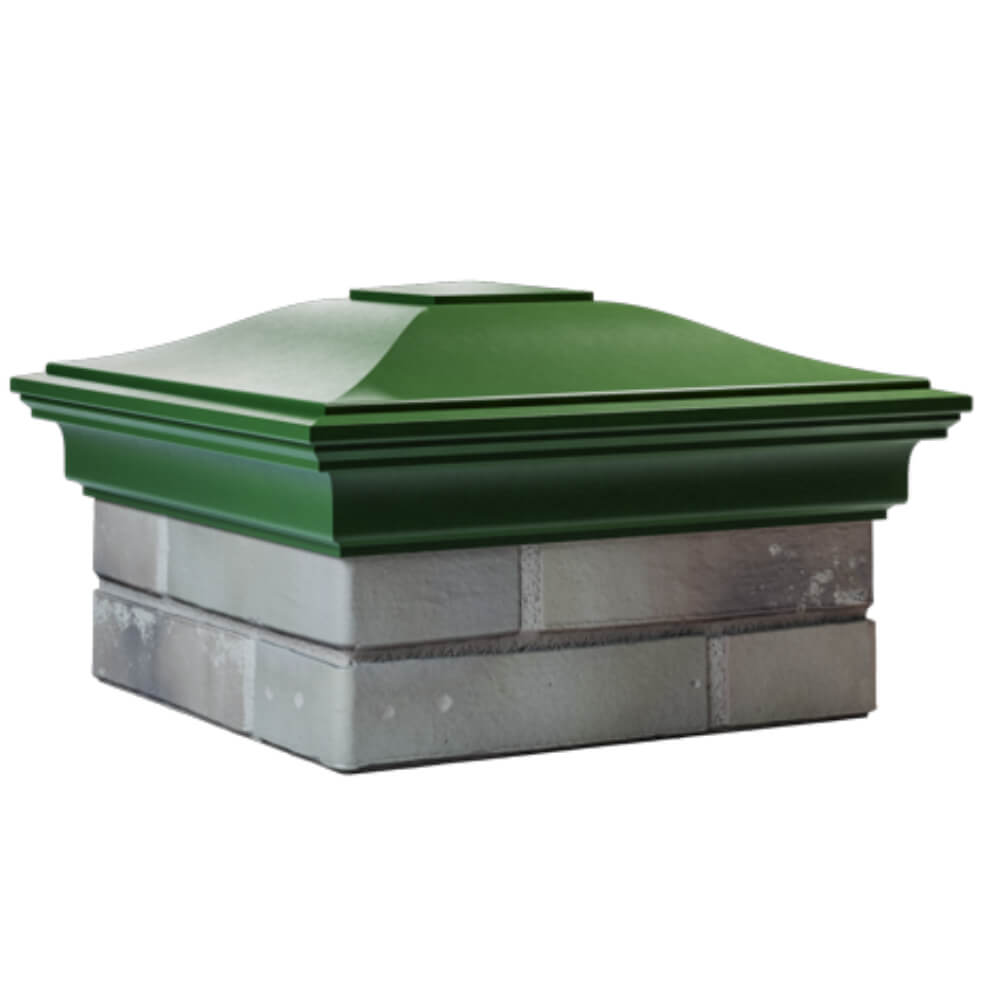 Колпак Zking Монблан Зеленый на столб 1.5х1.5 кирпича (385х385мм) в Иркутске фото