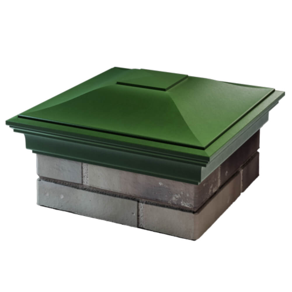 Колпак Zking Монблан Зеленый на столб 1.5х1.5 кирпича (385х385мм) в Иркутске фото