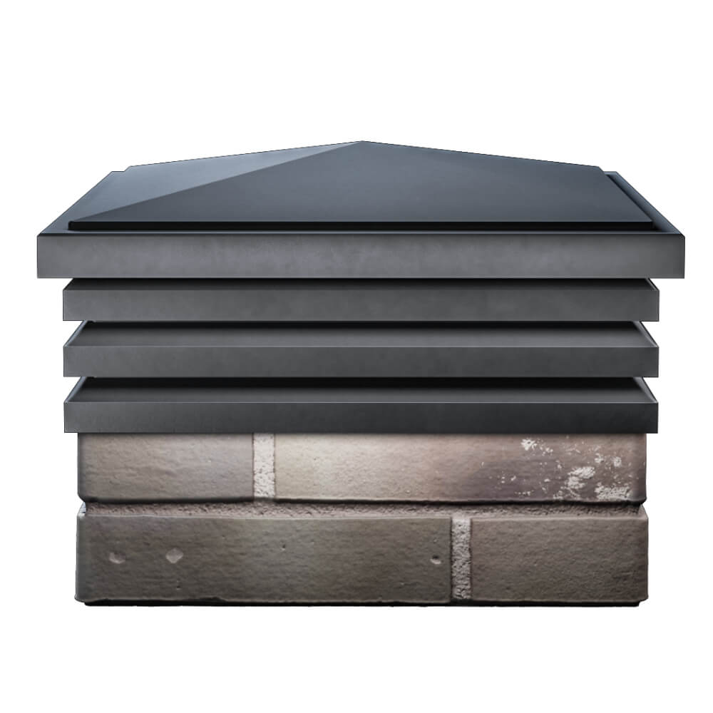 Колпак Zking Бона ХайТек Серый на столб 1.5х1.5 кирпича (385х385мм) Иркутск фото