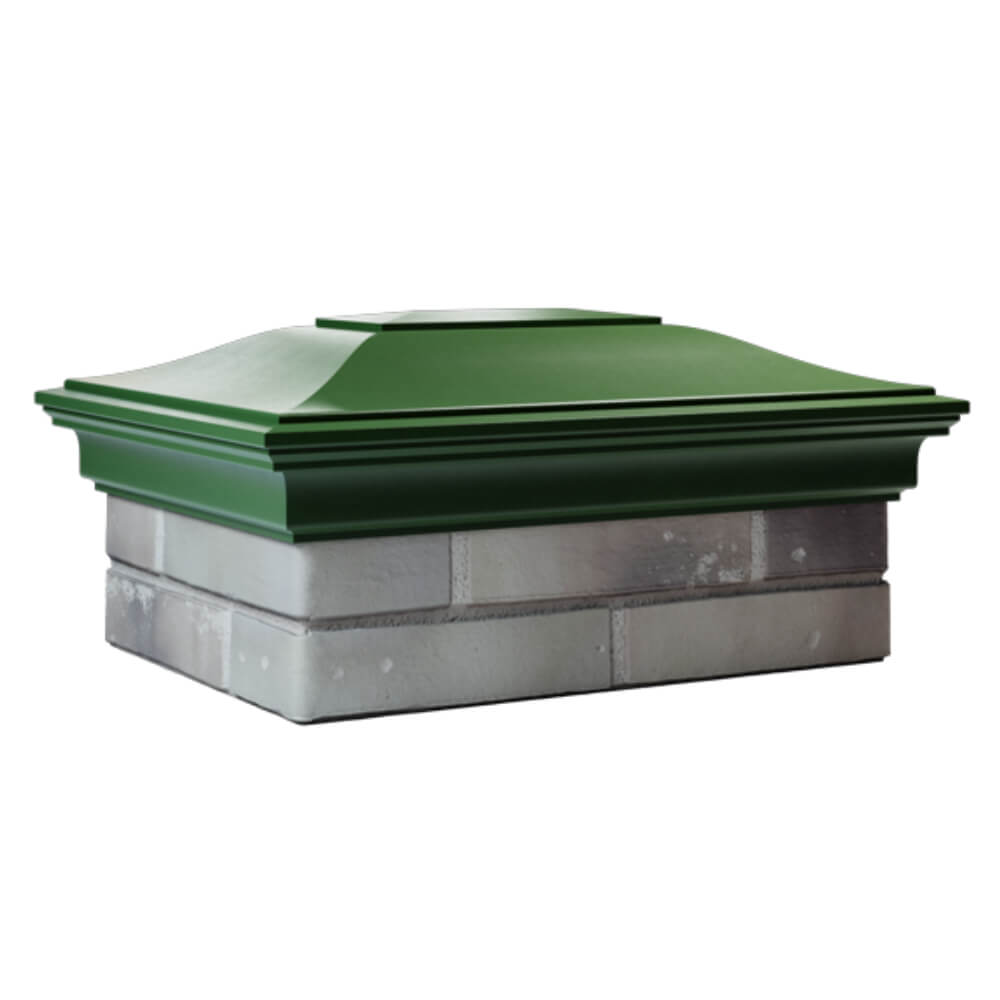 Колпак Zking Монблан Зеленый на столб 2х1.5 кирпича (515х385мм) в Иркутске фото