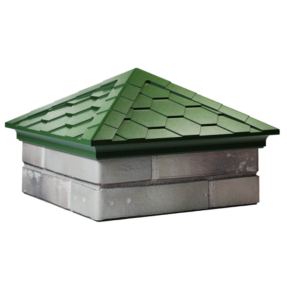 Колпак Zking Эверест Зеленый на столб 1.5х1.5 кирпича (390х390мм) в Иркутске фото