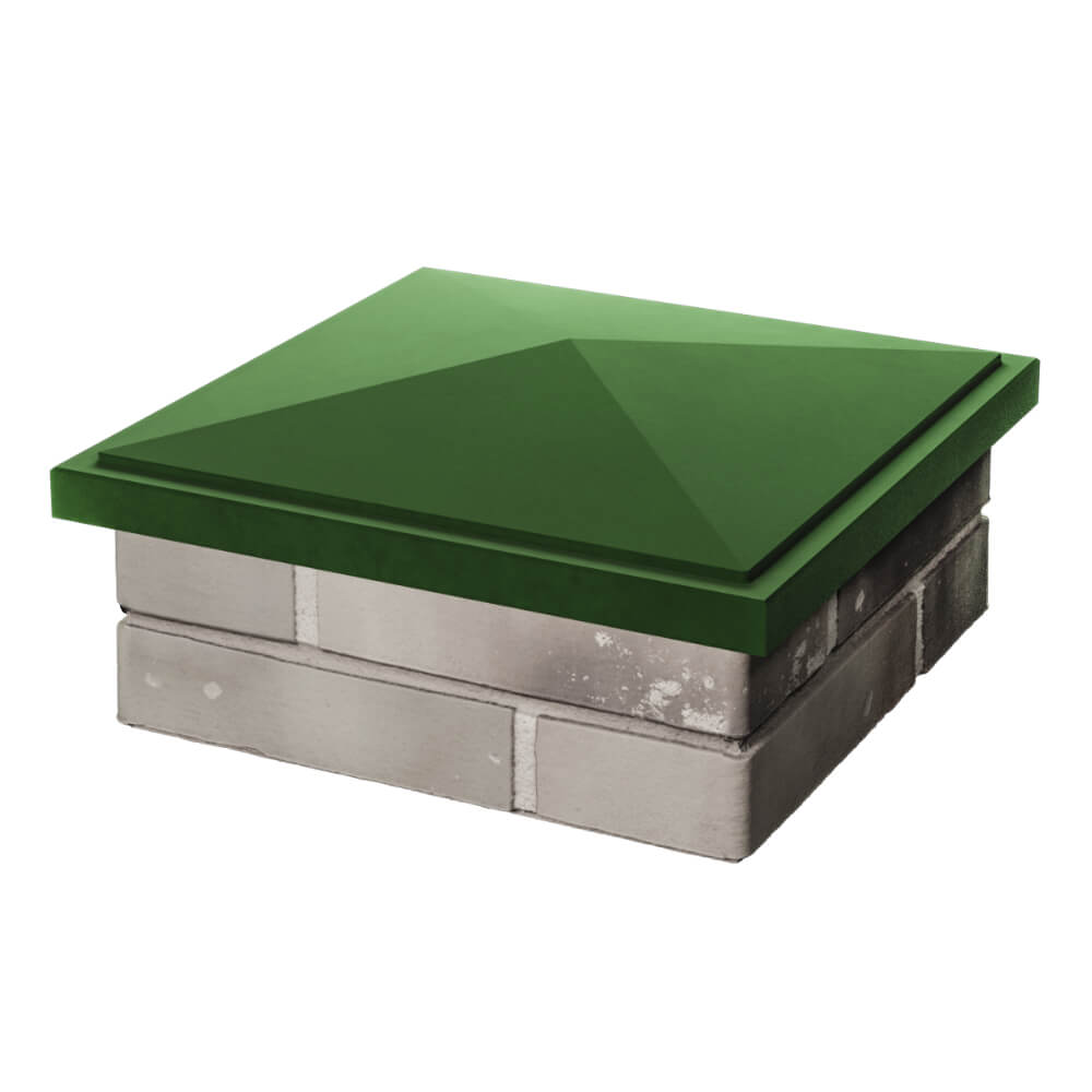 Колпак Zking БонаМоно Зеленый на столб 1.5х1.5 кирпича (385х385, 400х400мм) в Иркутске фото