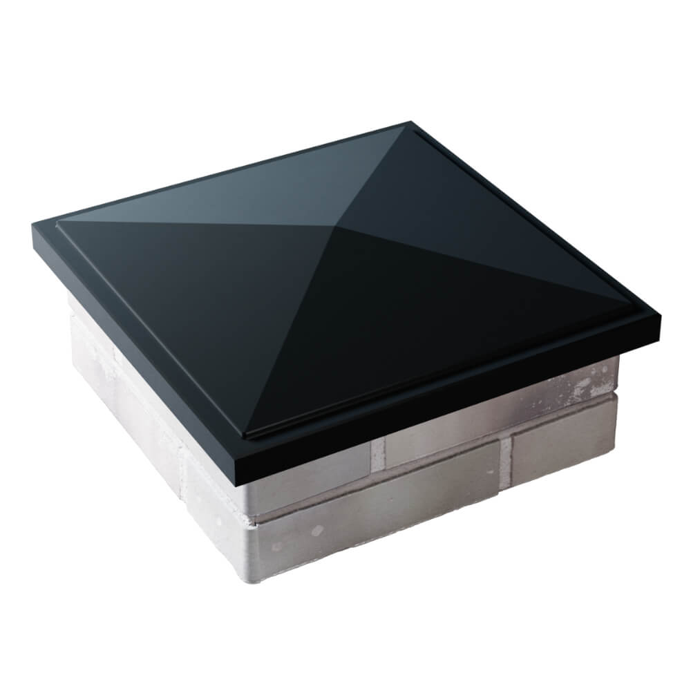 Колпак Zking БонаМоно Черный на столб 1.5х1.5 кирпича (385х385, 400х400мм) в Иркутске фото