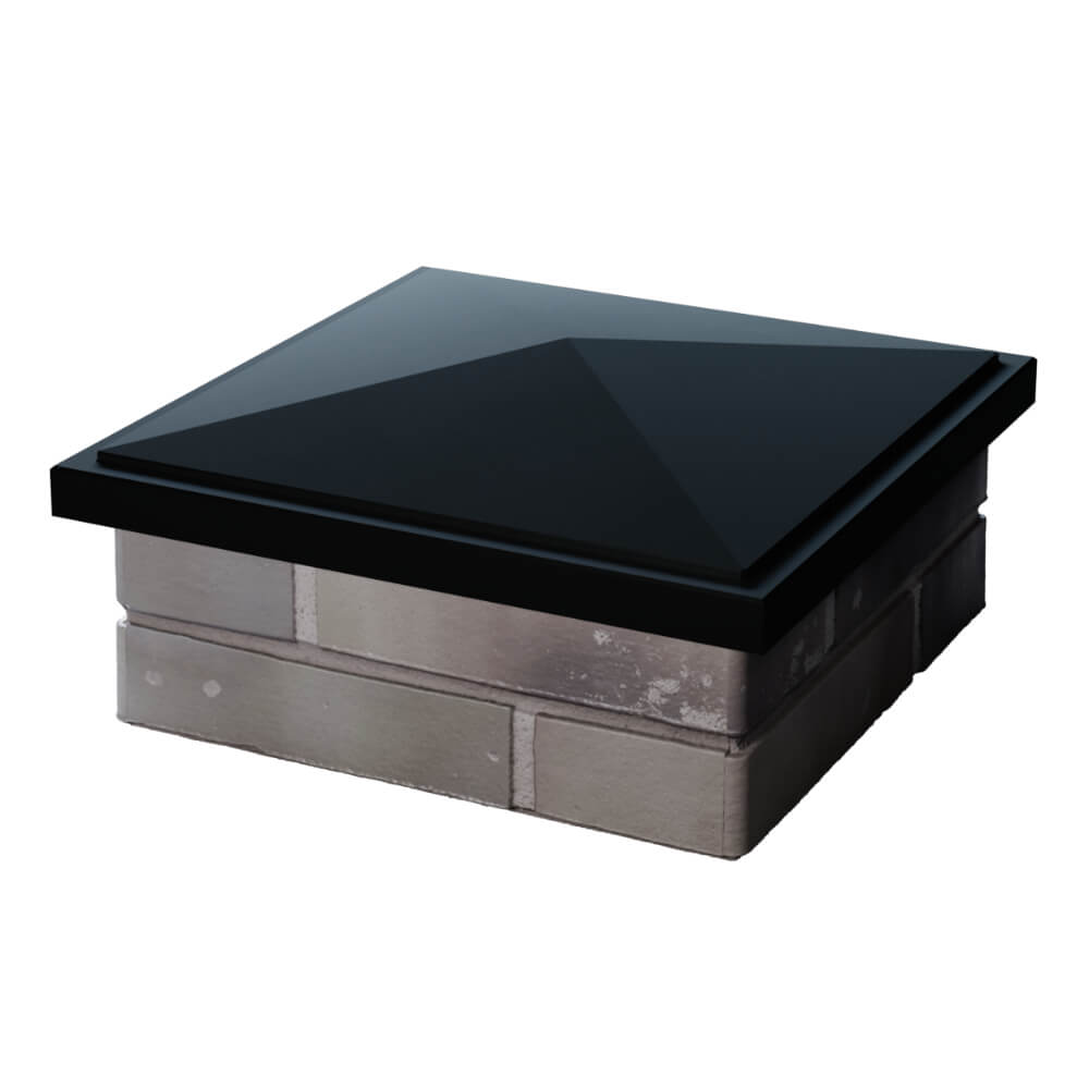 Колпак Zking БонаМоно Черный на столб 1.5х1.5 кирпича (385х385, 400х400мм) в Иркутске фото