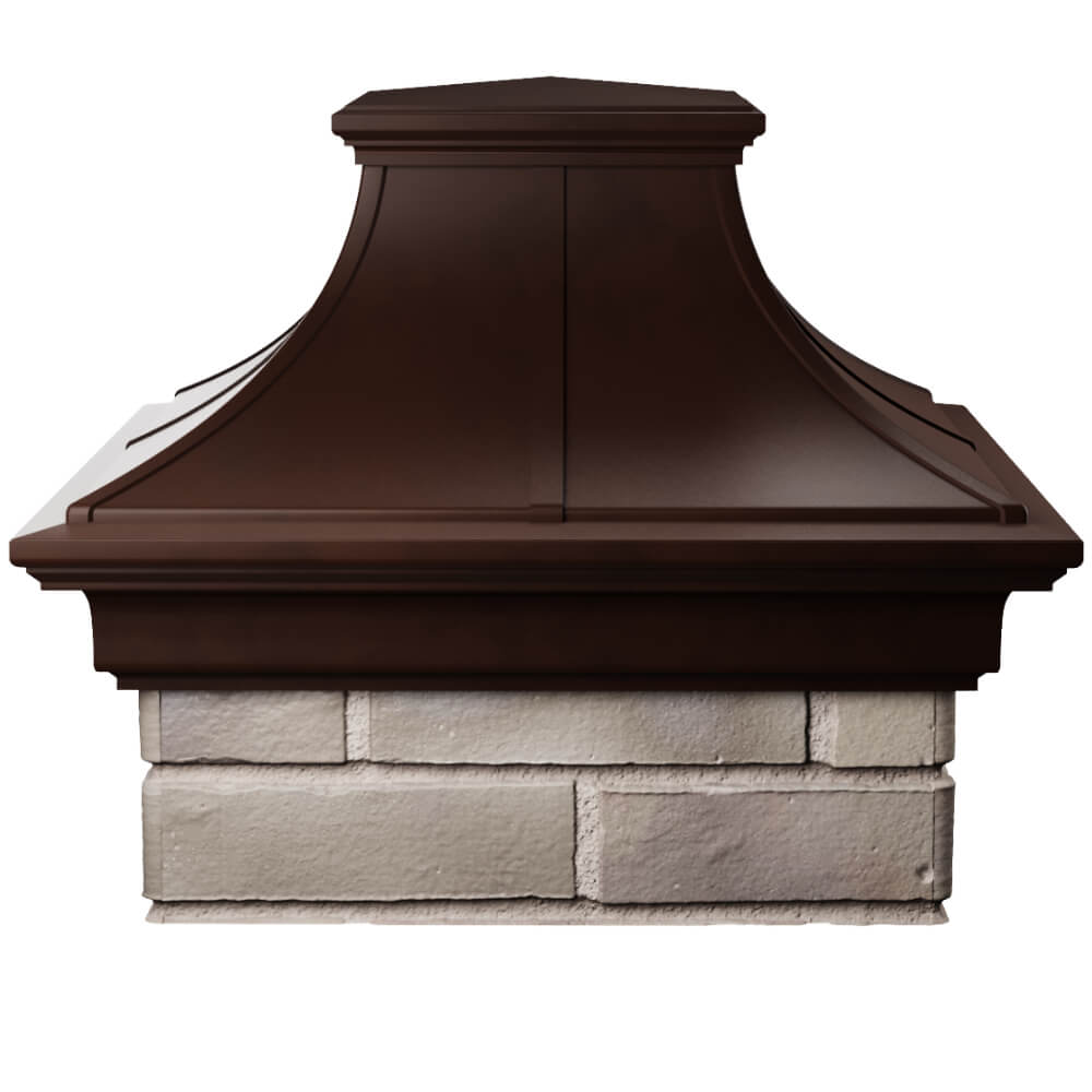 Колпак Zking Монблан Премиум Коричневый на столб 1.5х1.5 кирпича (385х385мм) Иркутск фото