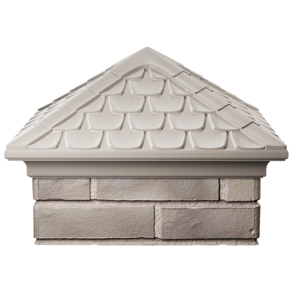 Колпак Zking Эльбрус Бежевый на столб 1.5х1.5 кирпича (385х385мм) Иркутск фото